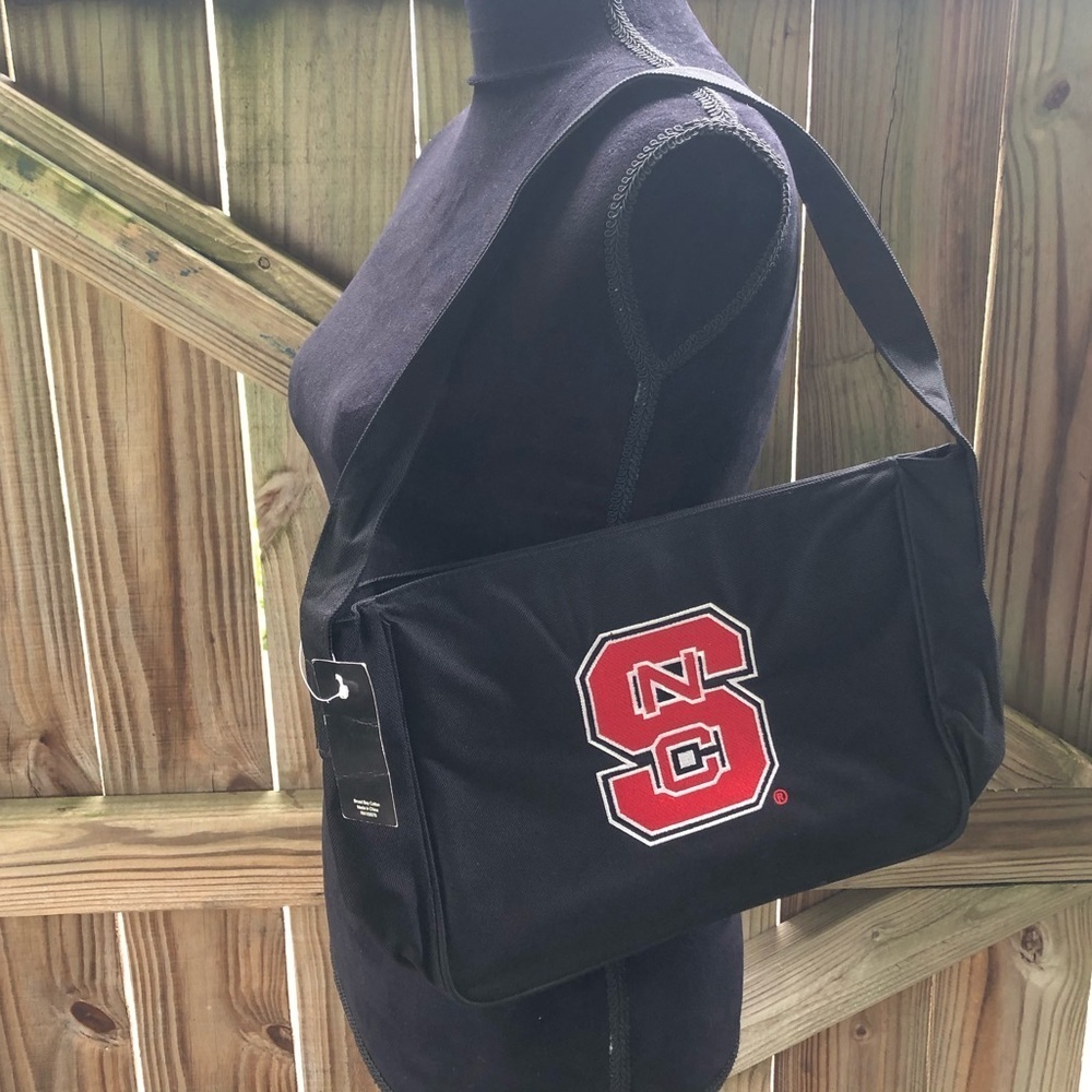 North Carolina State Broad Bay Cotton Co Black Shoulder Tote Bag Cooler Bag